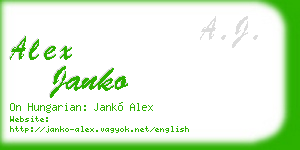 alex janko business card